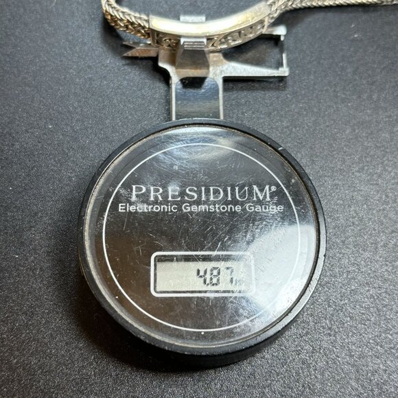 VTG Luis Hill Sterling Silver 925 Scroll Design ID Style Bracelet Woven Link 7" - Picture 10 of 12